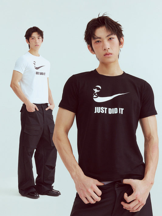 "I've done it" slim-fitting elastic T-shirt