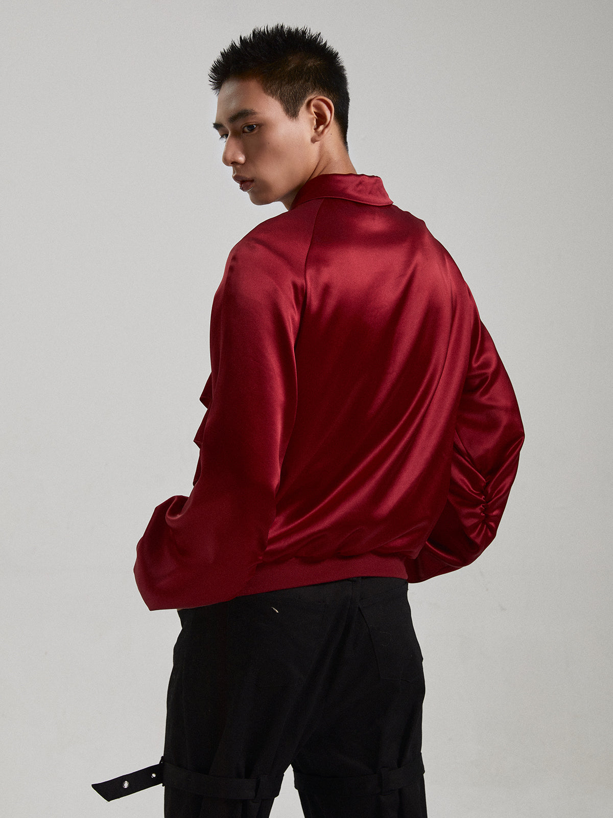 Skeleton hollowed out air force jacket