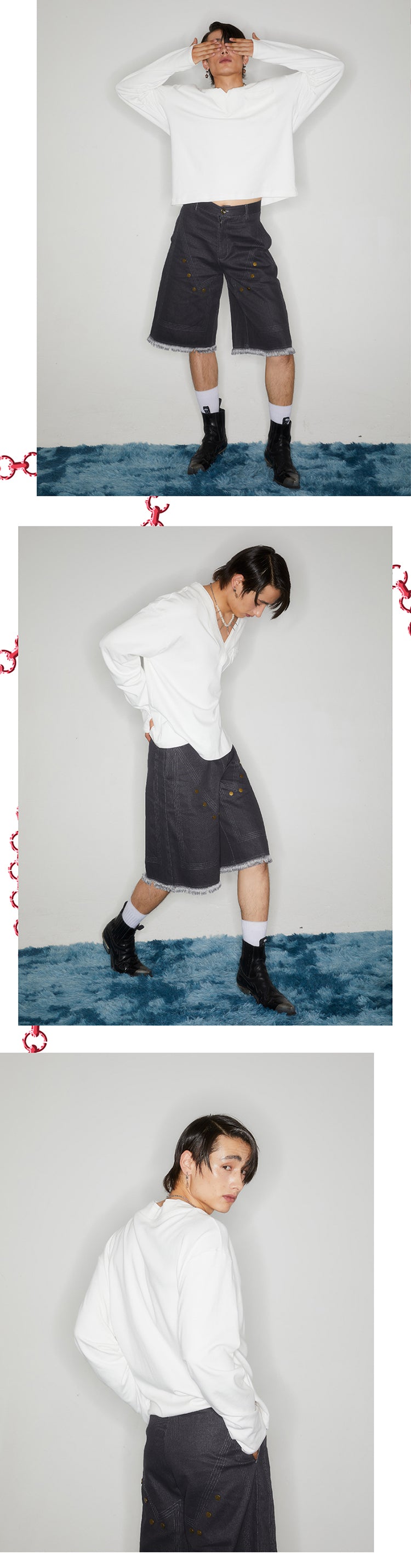 White low cut hoodie