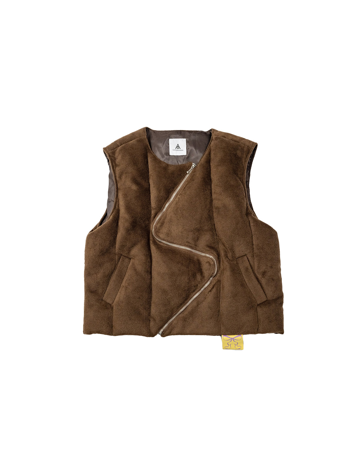 S-zippered cotton vest
