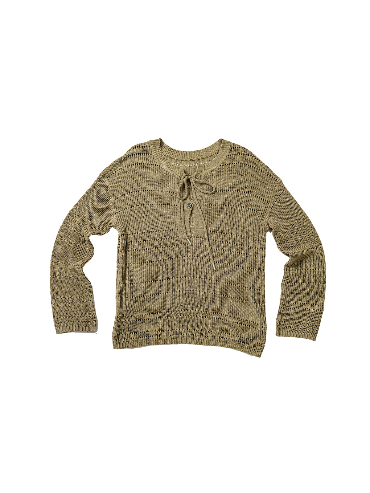 Big V-neck knitted sweater