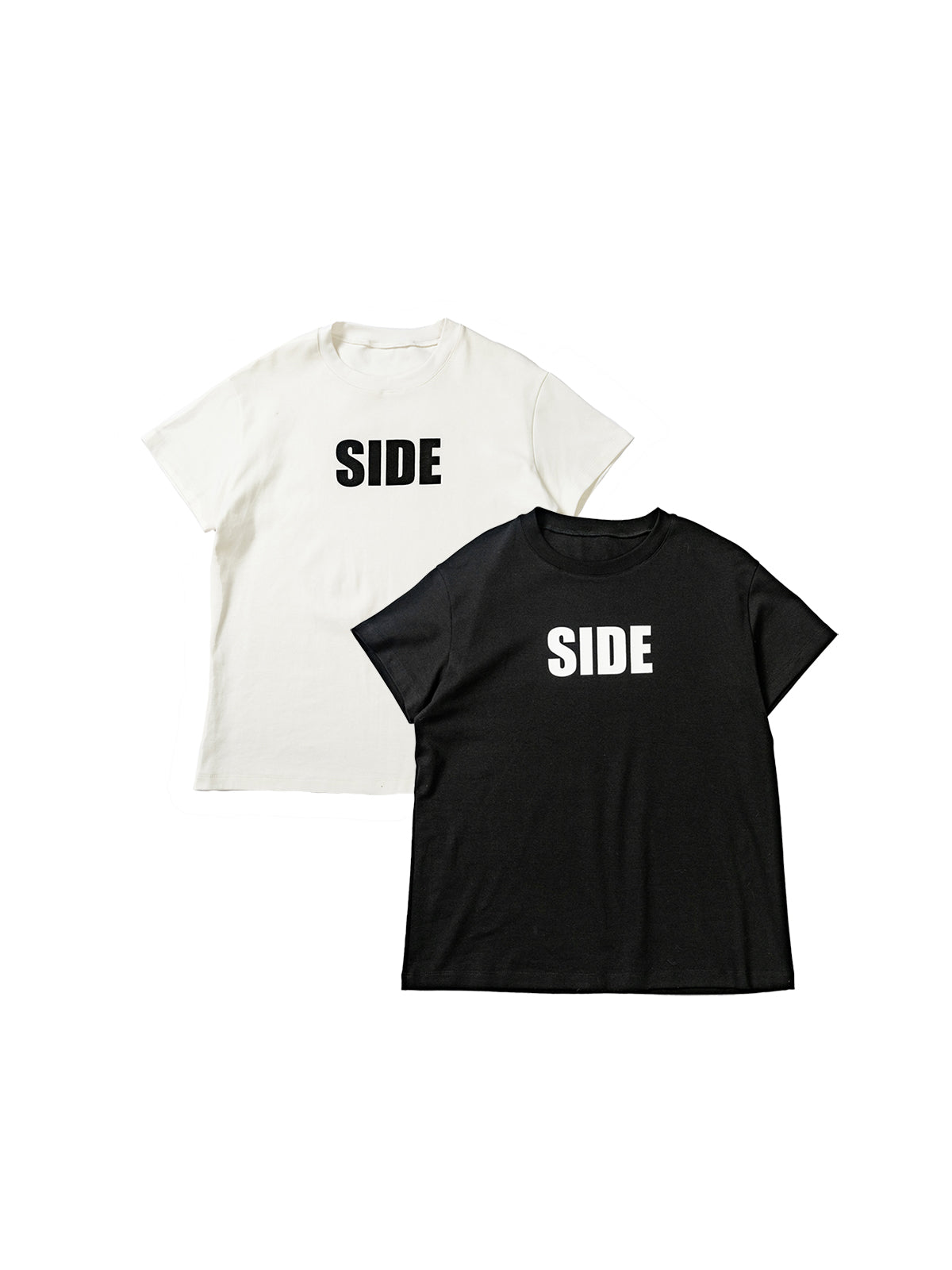 Black and white short sleeved T-shirt