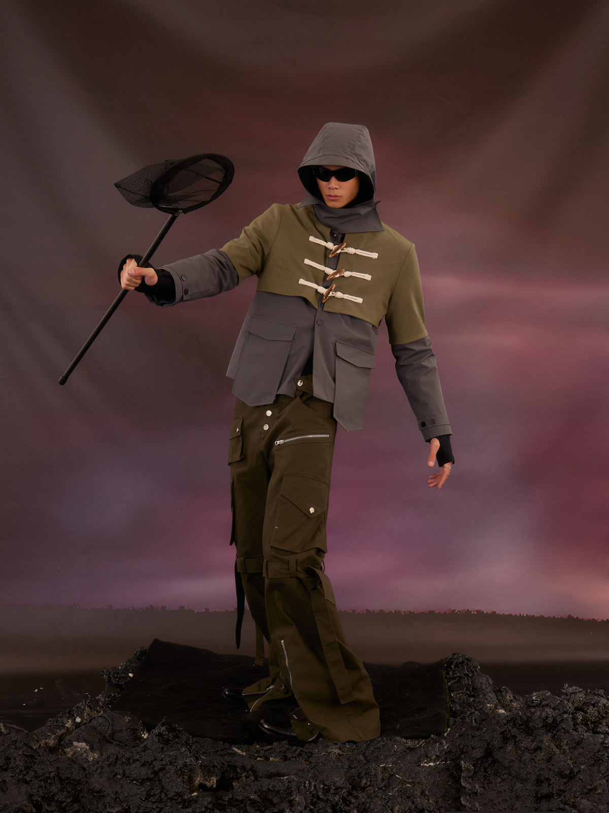 Slim fit assault suit short jacket