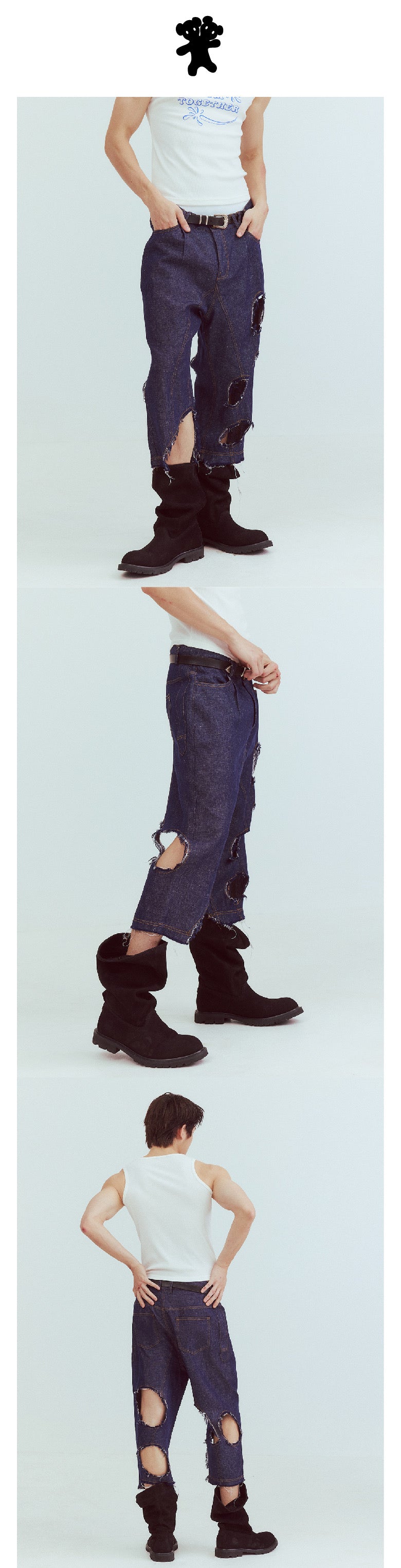 ripped capri pants