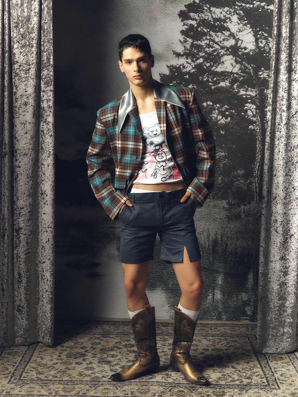 Small Animal Graffiti Short Stroke Tank Top