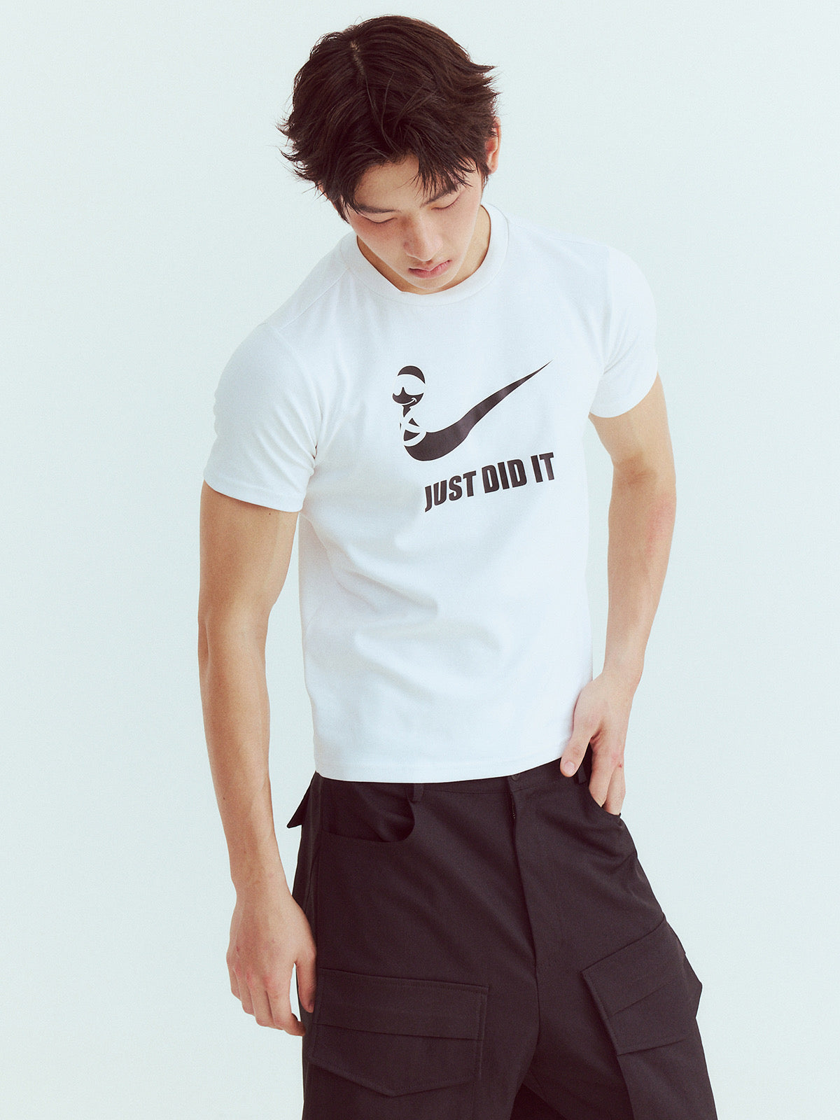 "I've done it" slim-fitting elastic T-shirt