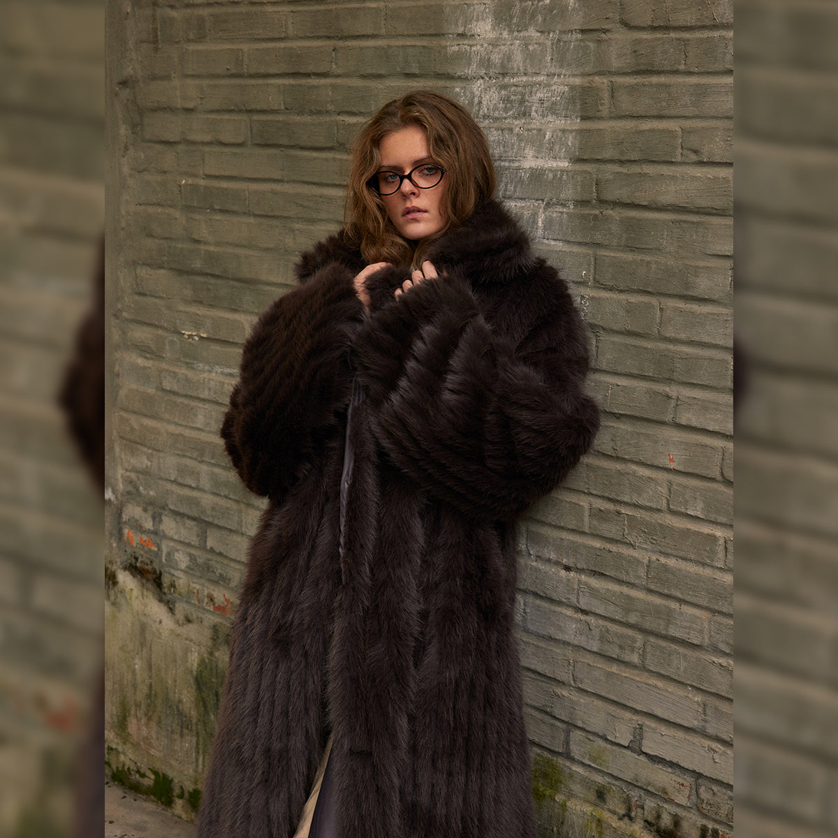 Deep brown long eco-friendly coat