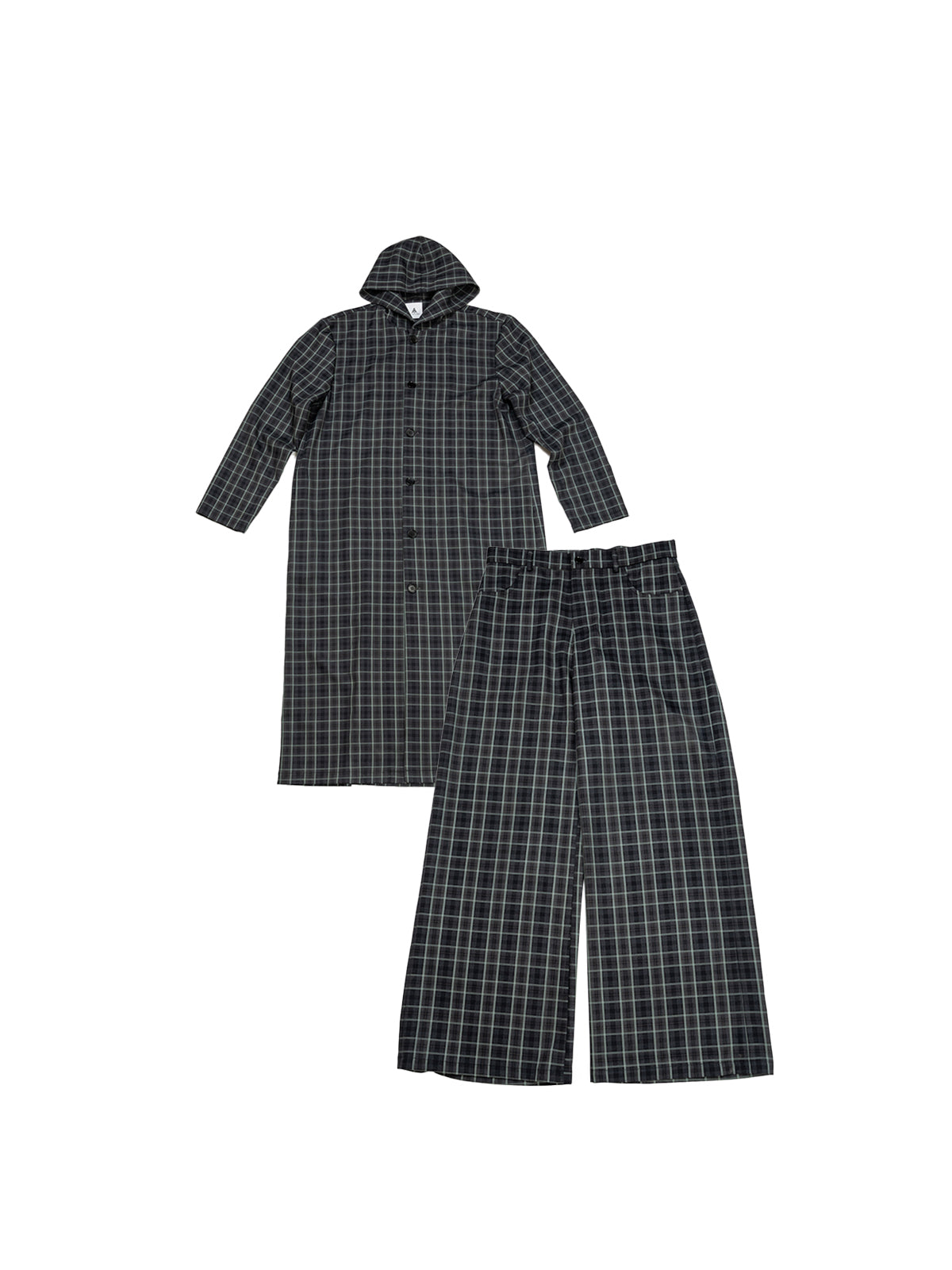 Deep green checkered long shirt