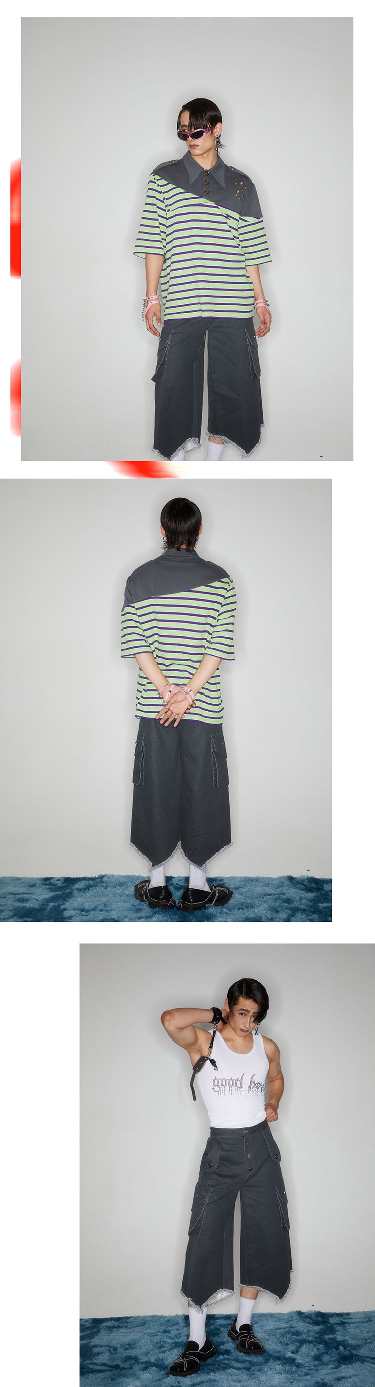 Fur edge workwear pants