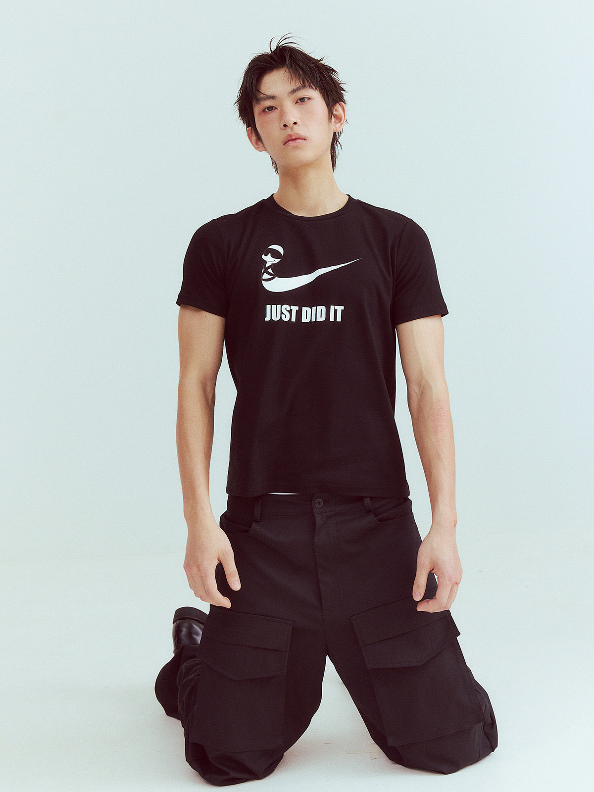 "I've done it" slim-fitting elastic T-shirt