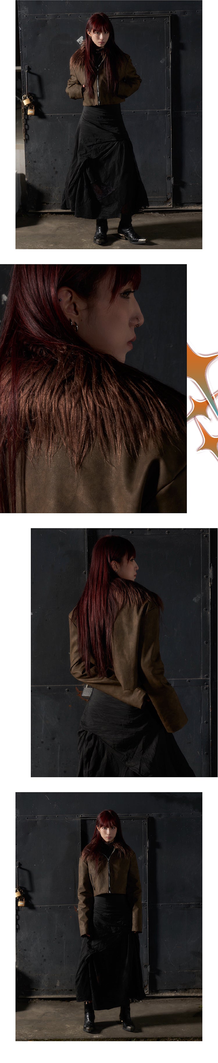 Coffee colored fur coat