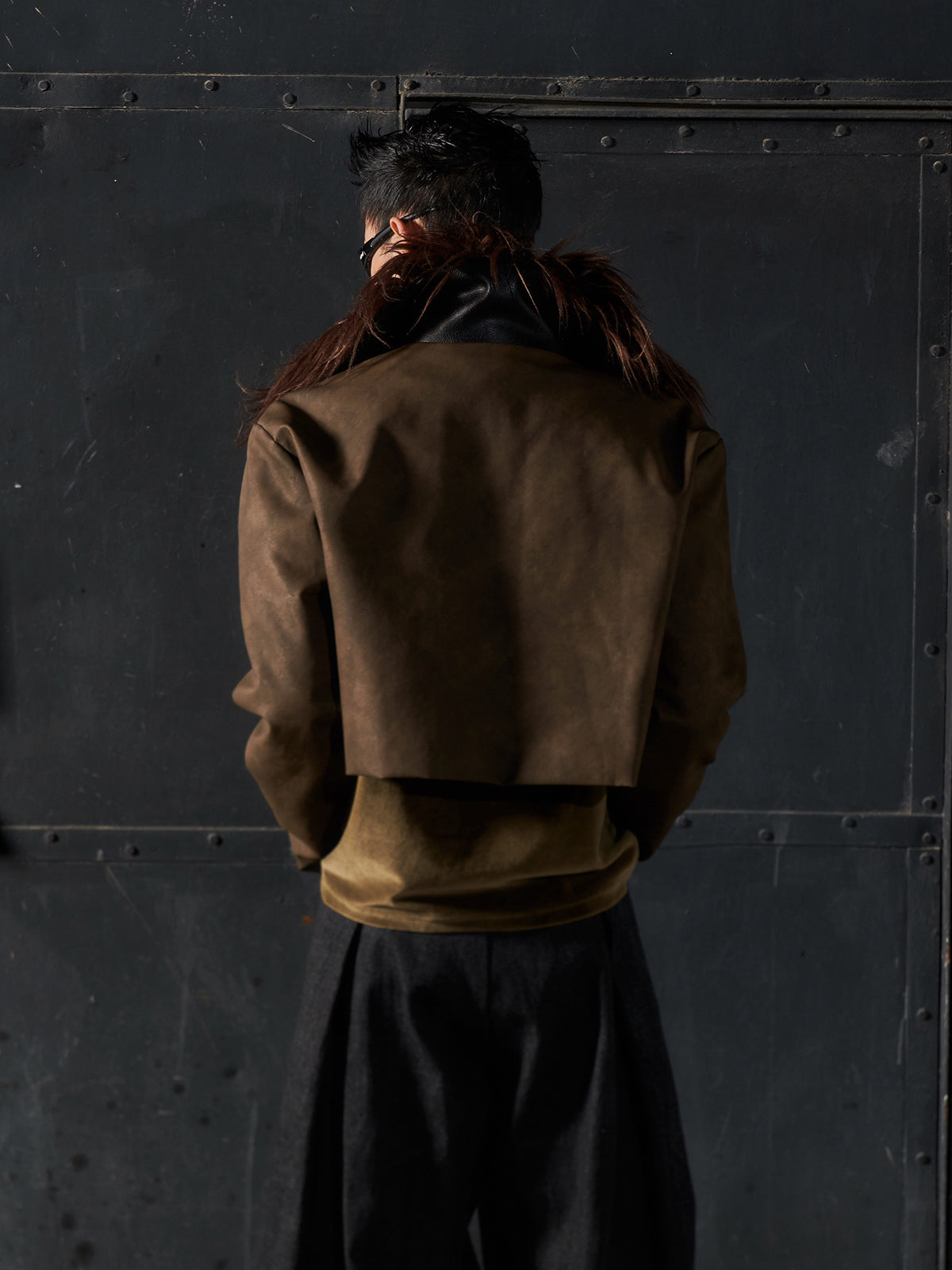 Coffee colored fur coat