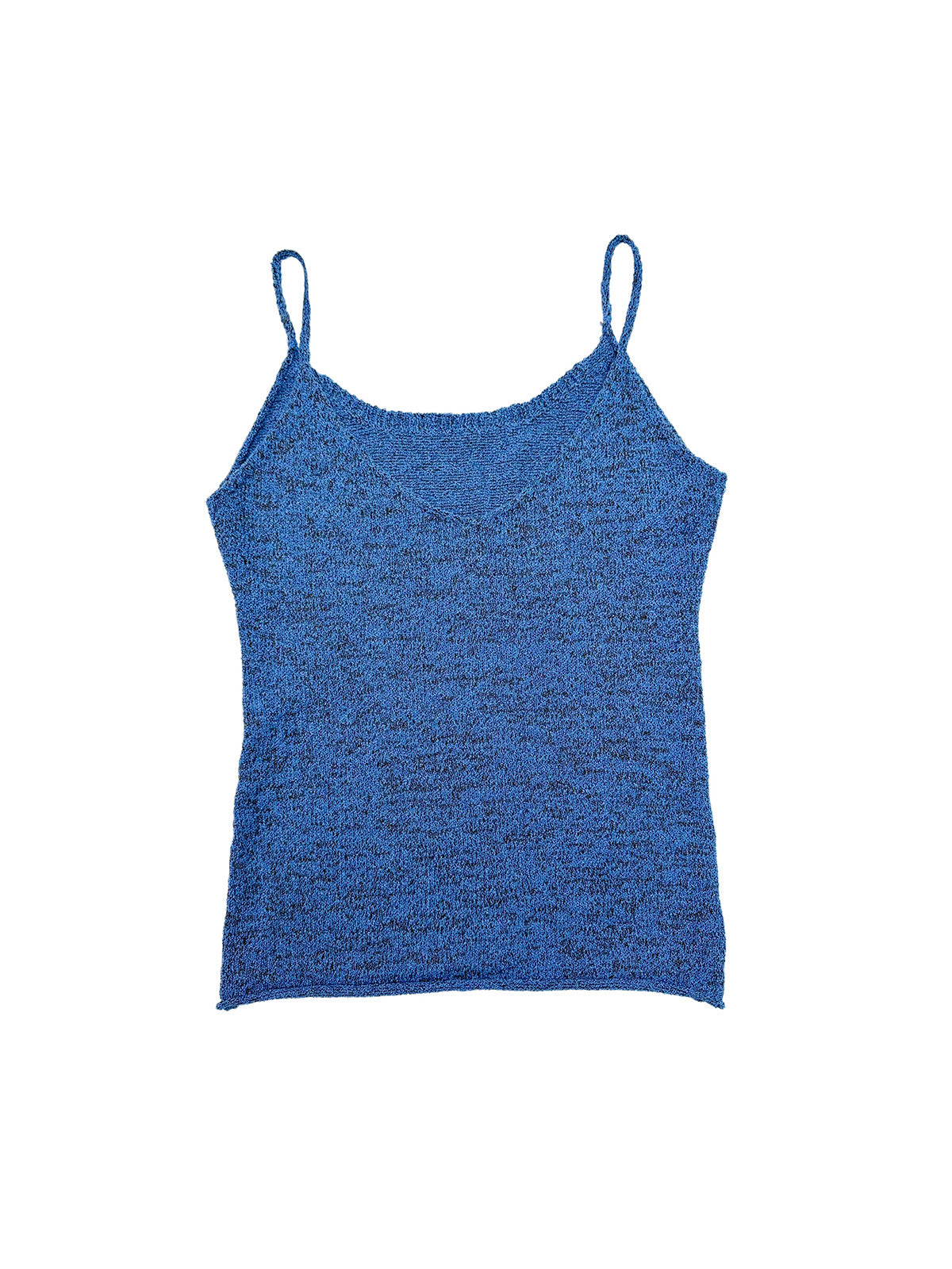 Thin shoulder strap mixed blue knitted camisole
