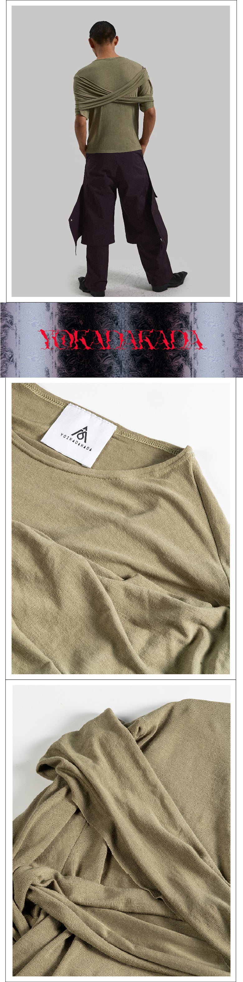 Two tone cross strap top