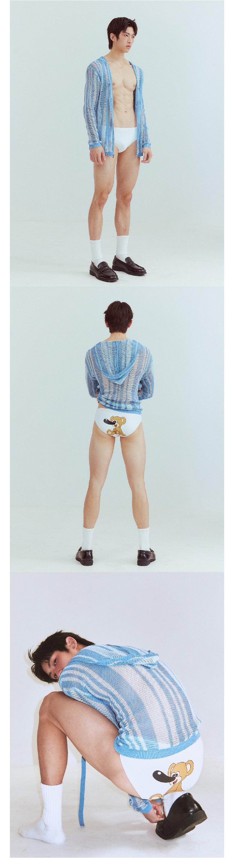 Pinocchio Bear White Swimming Trunks