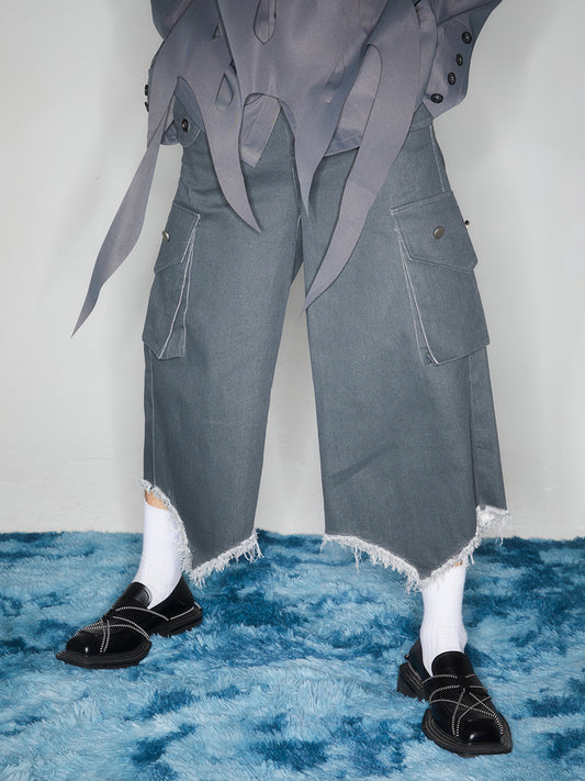 Fur edge workwear pants