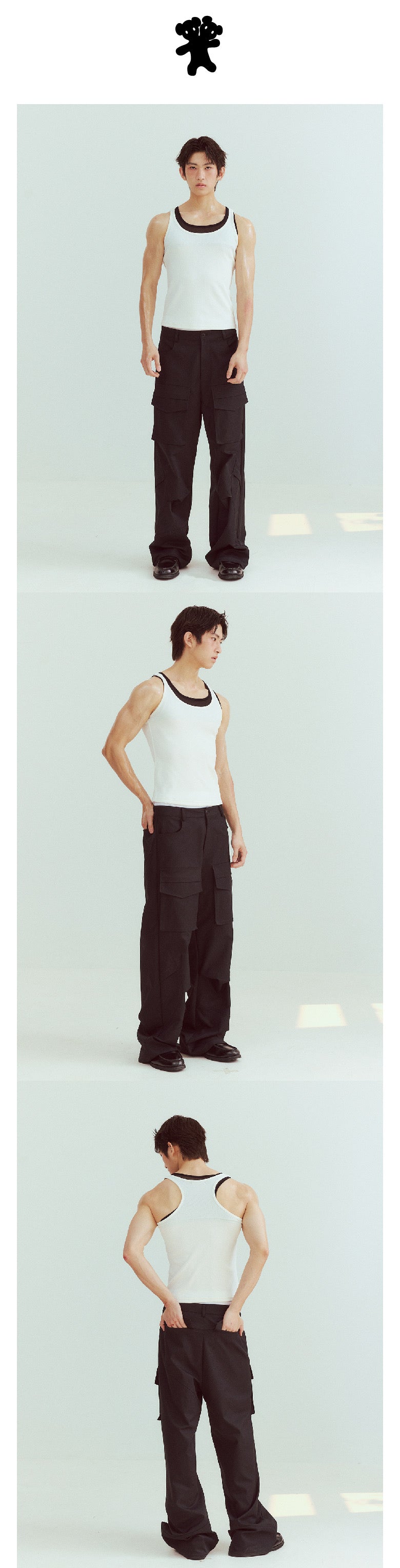 Strap double-layer double-color vest