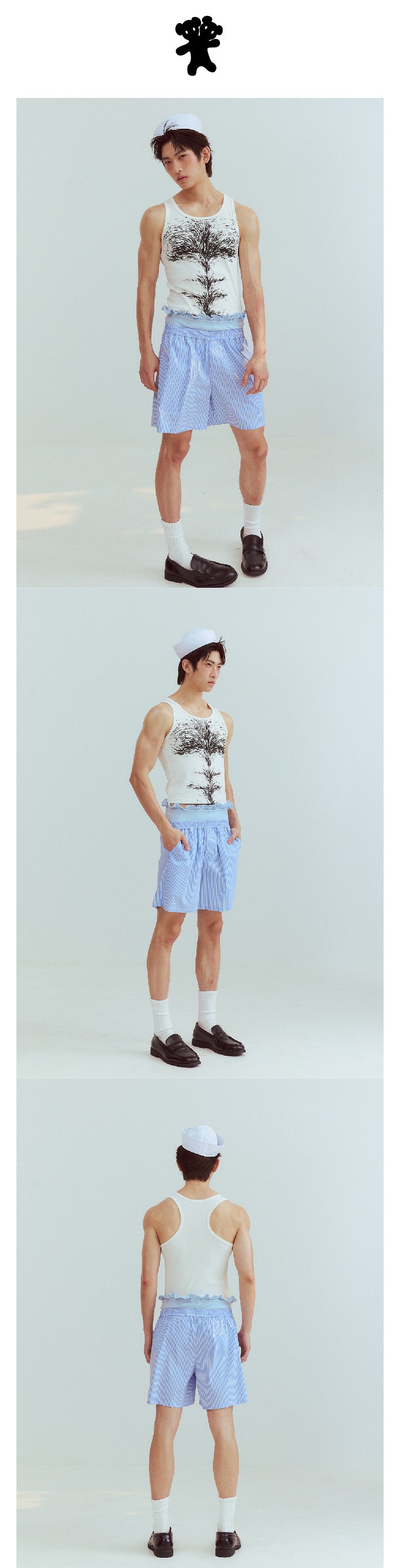 Funny short hairy I-back vest