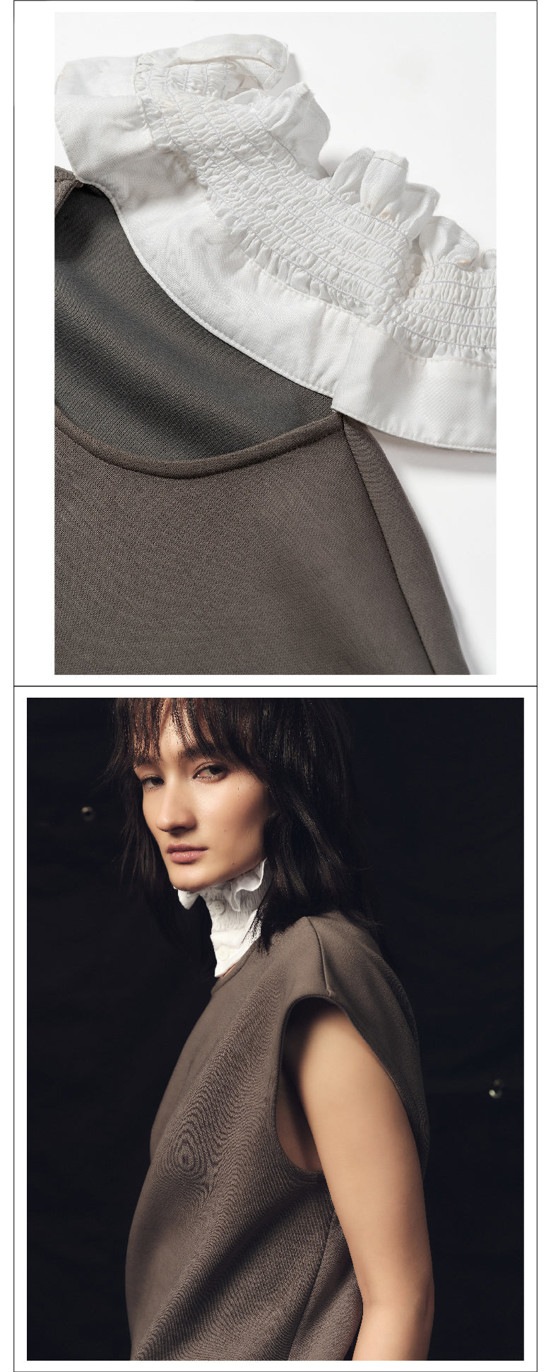 Palace White Shirt Collar Sleeveless T-shirt