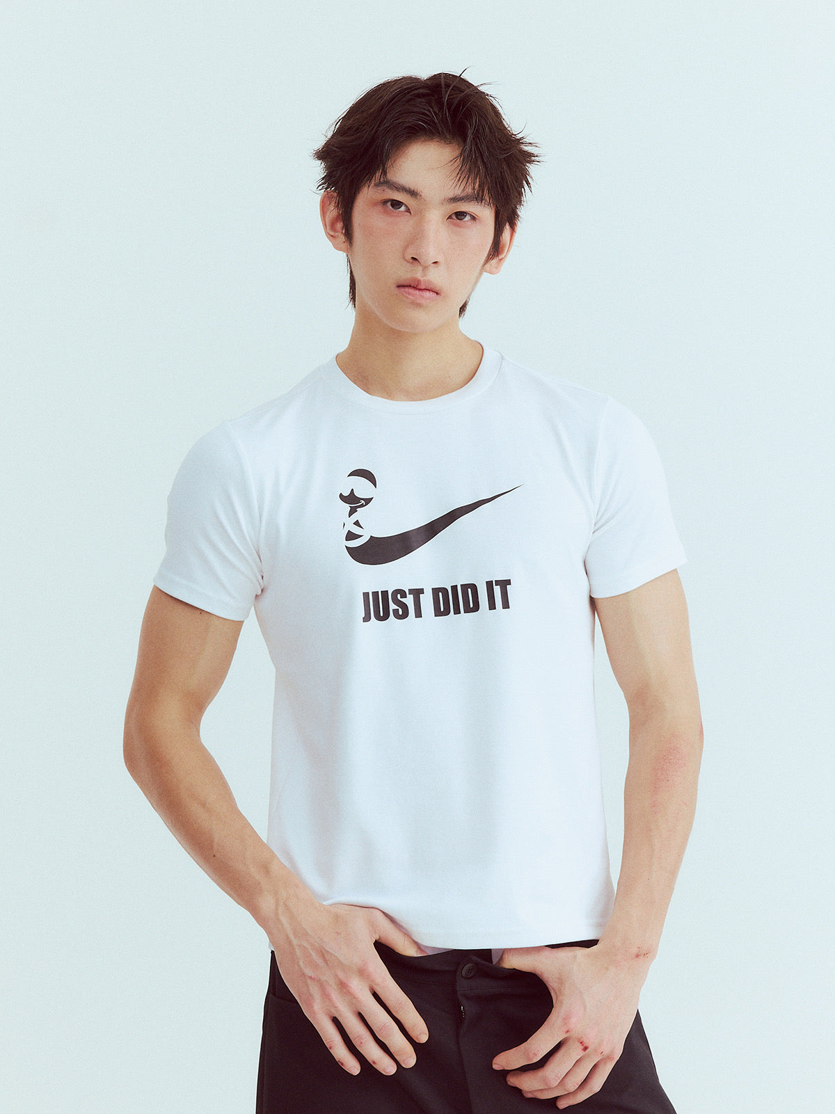 "I've done it" slim-fitting elastic T-shirt