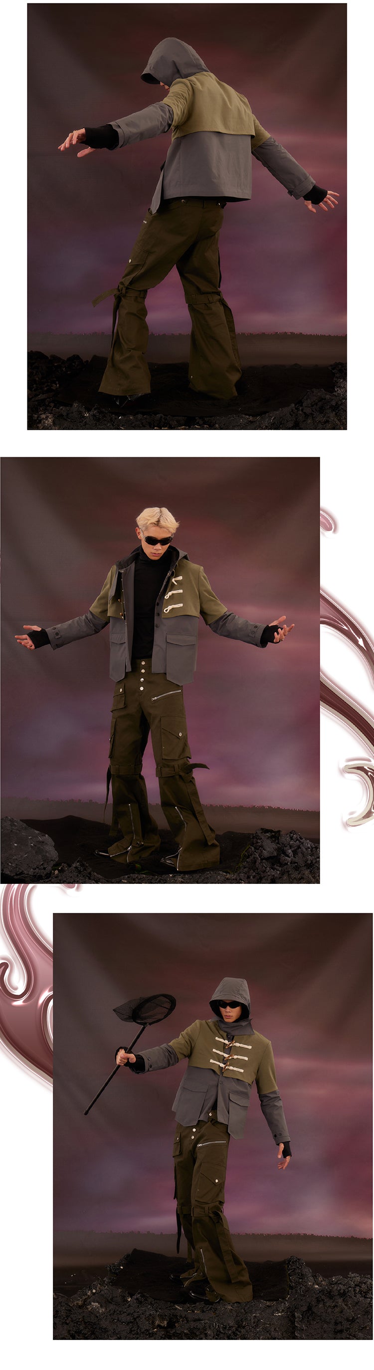 Slim fit assault suit short jacket