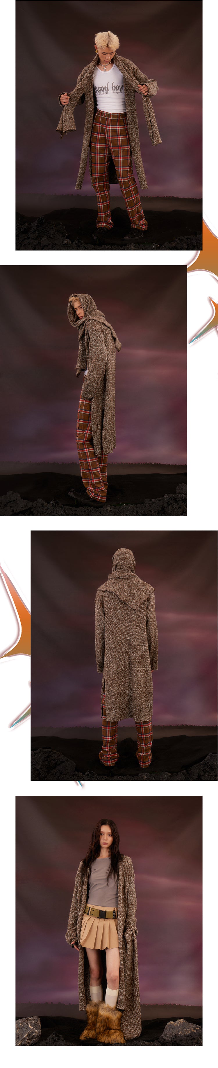 Scarf Loose Split Sweater