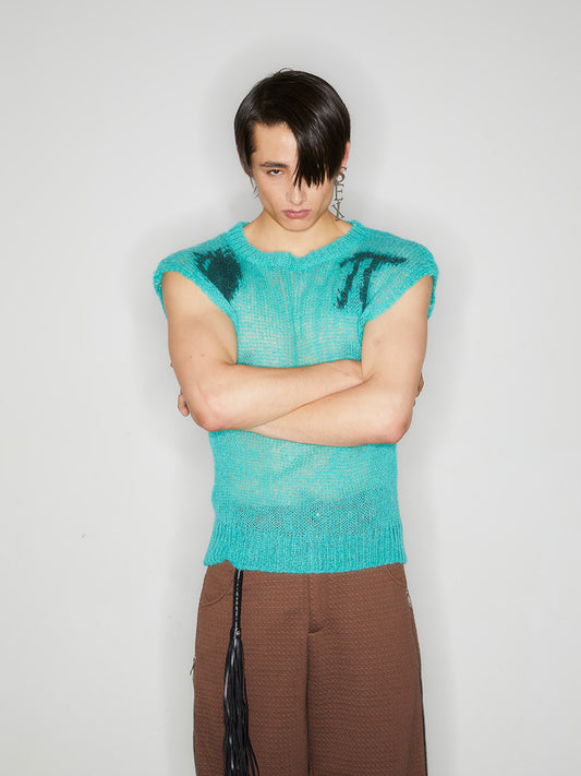 Hollow out sleeveless sweater