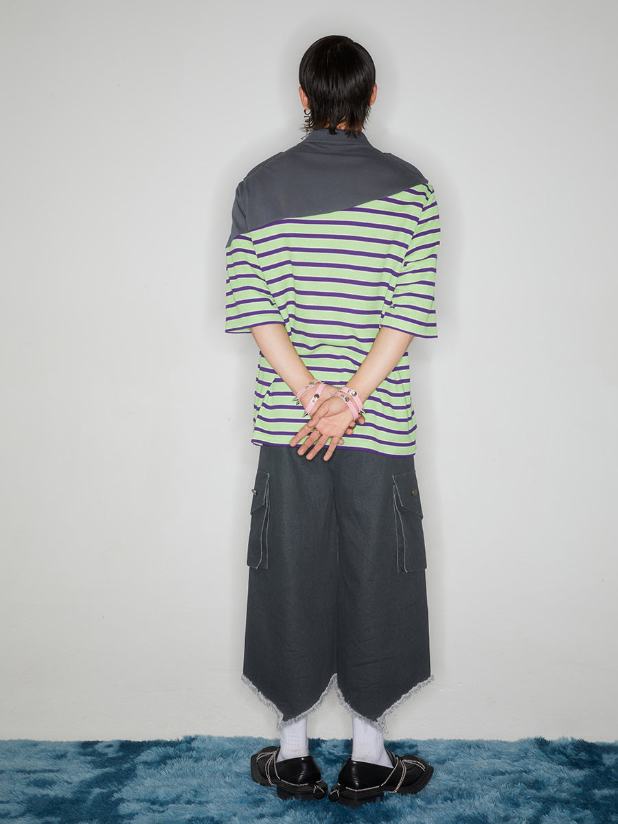 Fur edge workwear pants