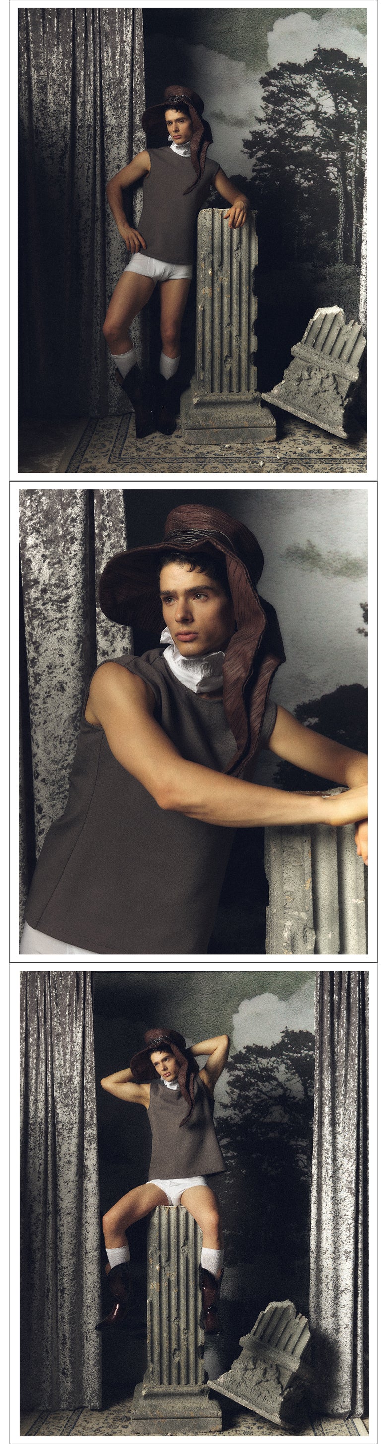 Palace White Shirt Collar Sleeveless T-shirt