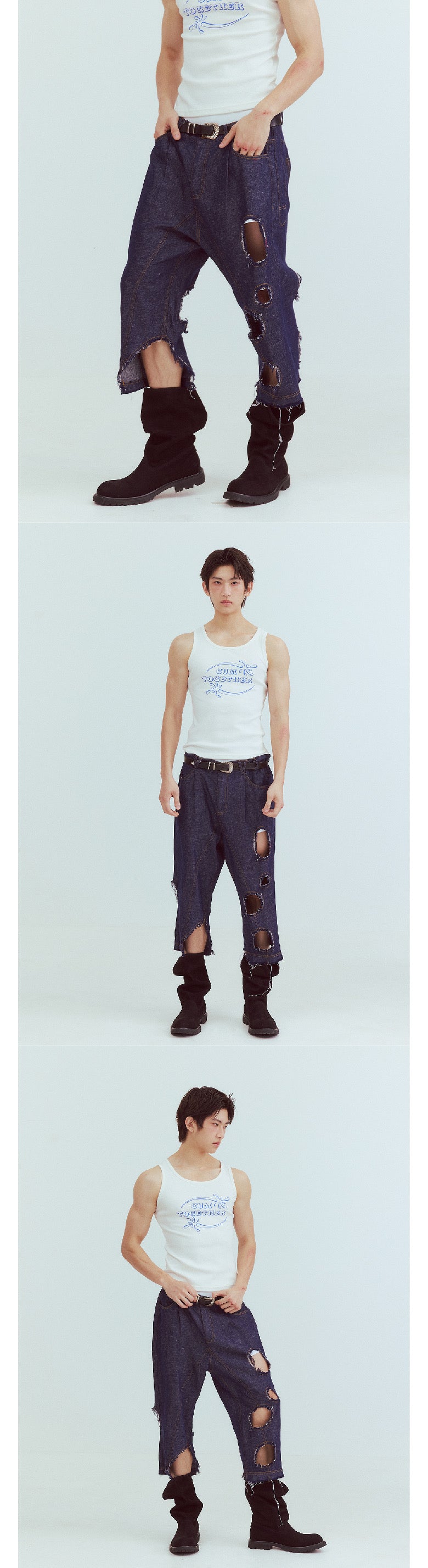 ripped capri pants