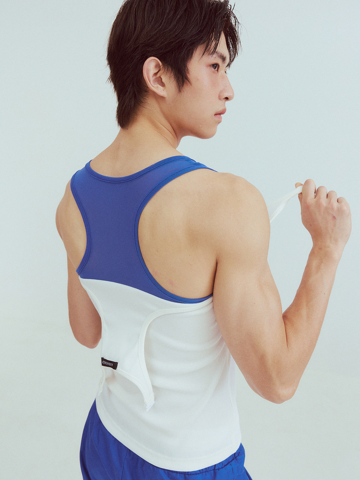 Strap double-layer double-color vest