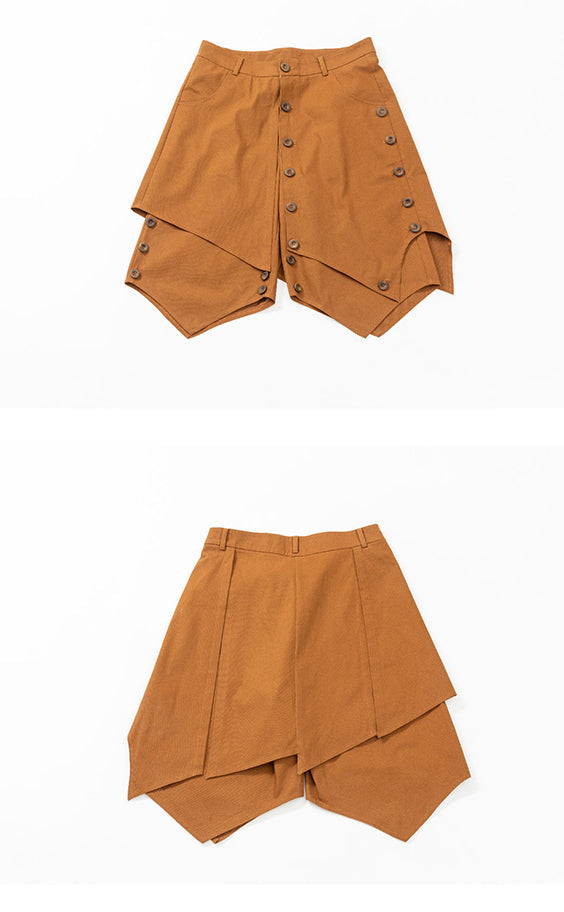 Multi layer button ronin pants