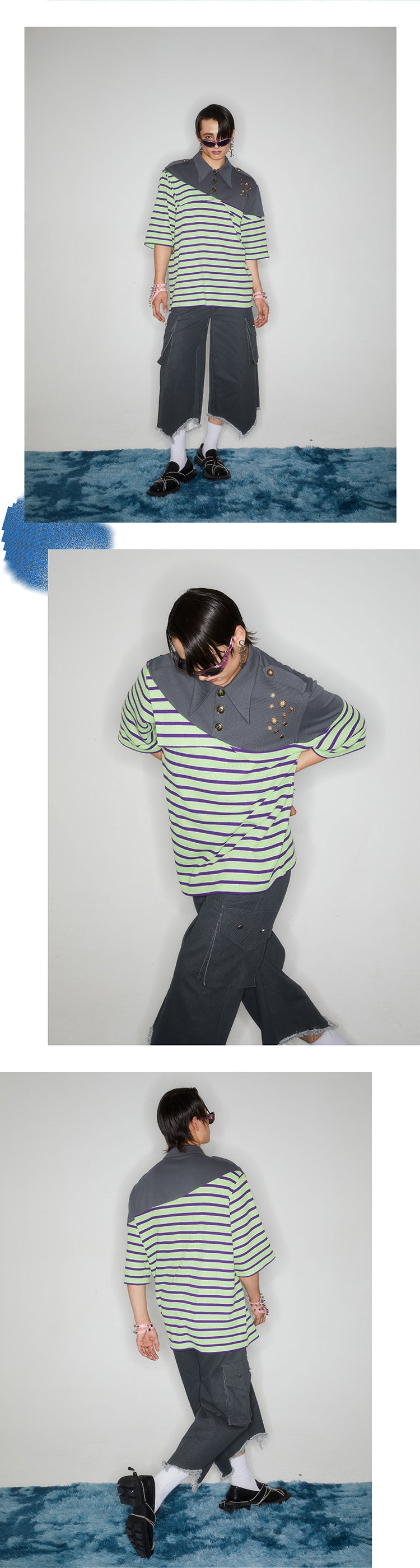 Fur edge workwear pants