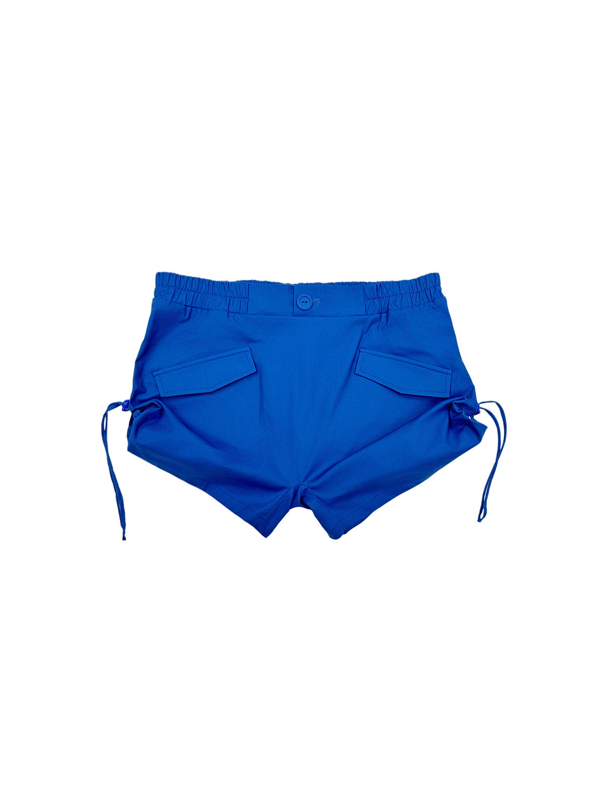 Blue distorted ultra-short shorts