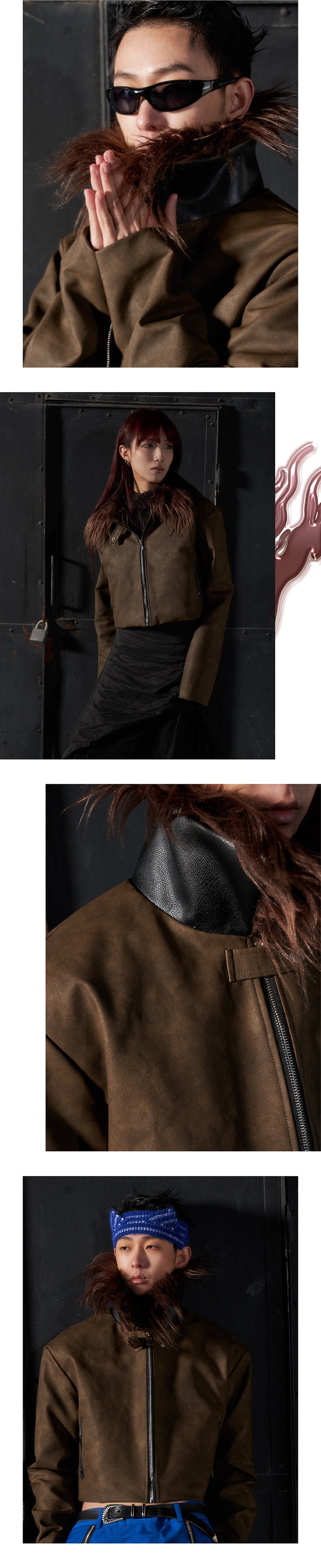 Coffee colored fur coat