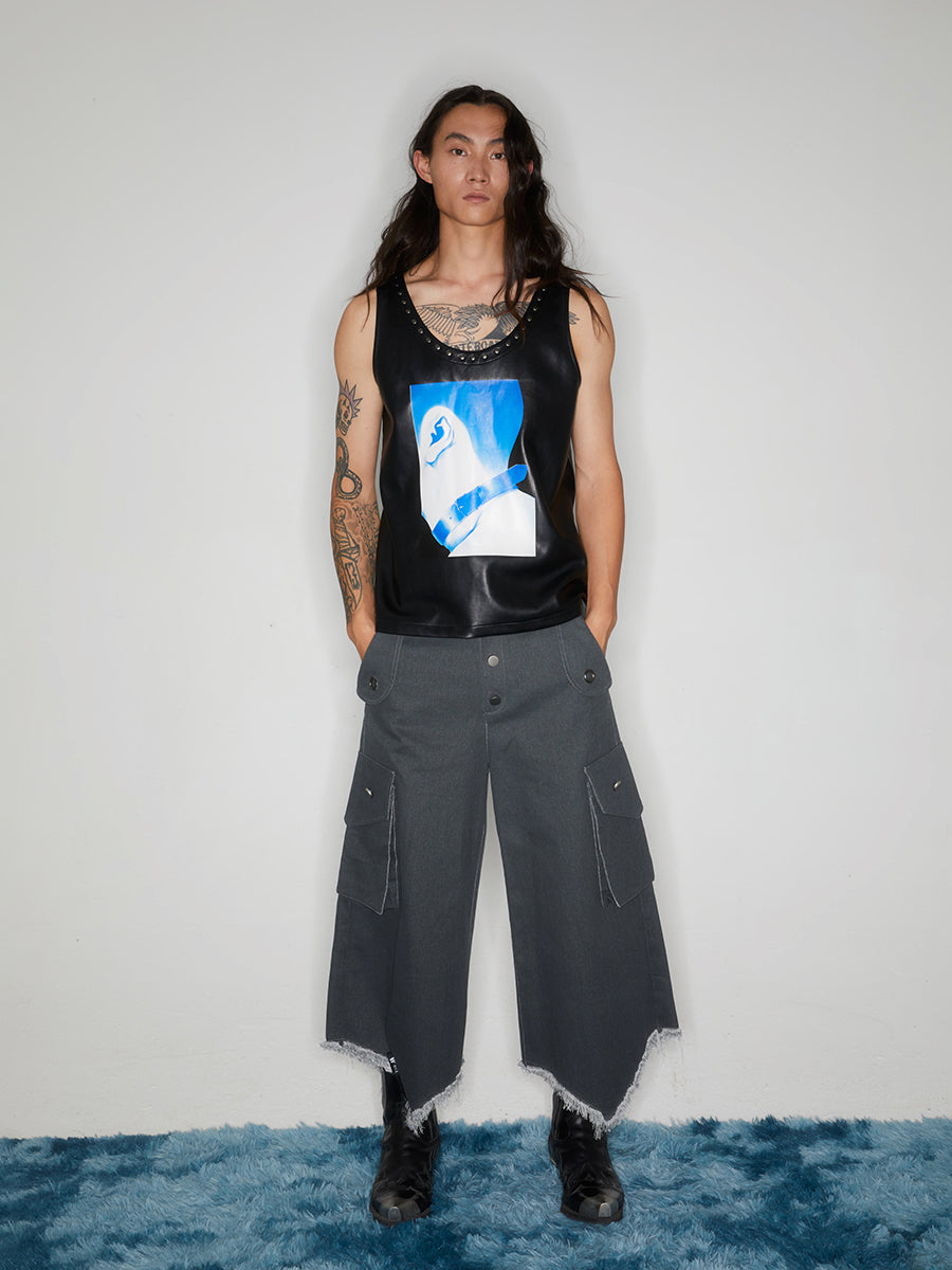 Fur edge workwear pants