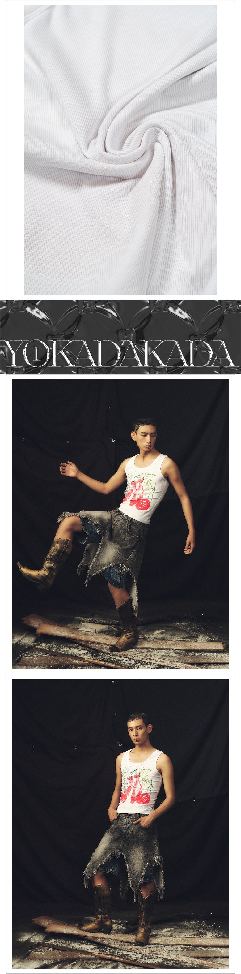 Cherry Graffiti Short Stroke Tank Top