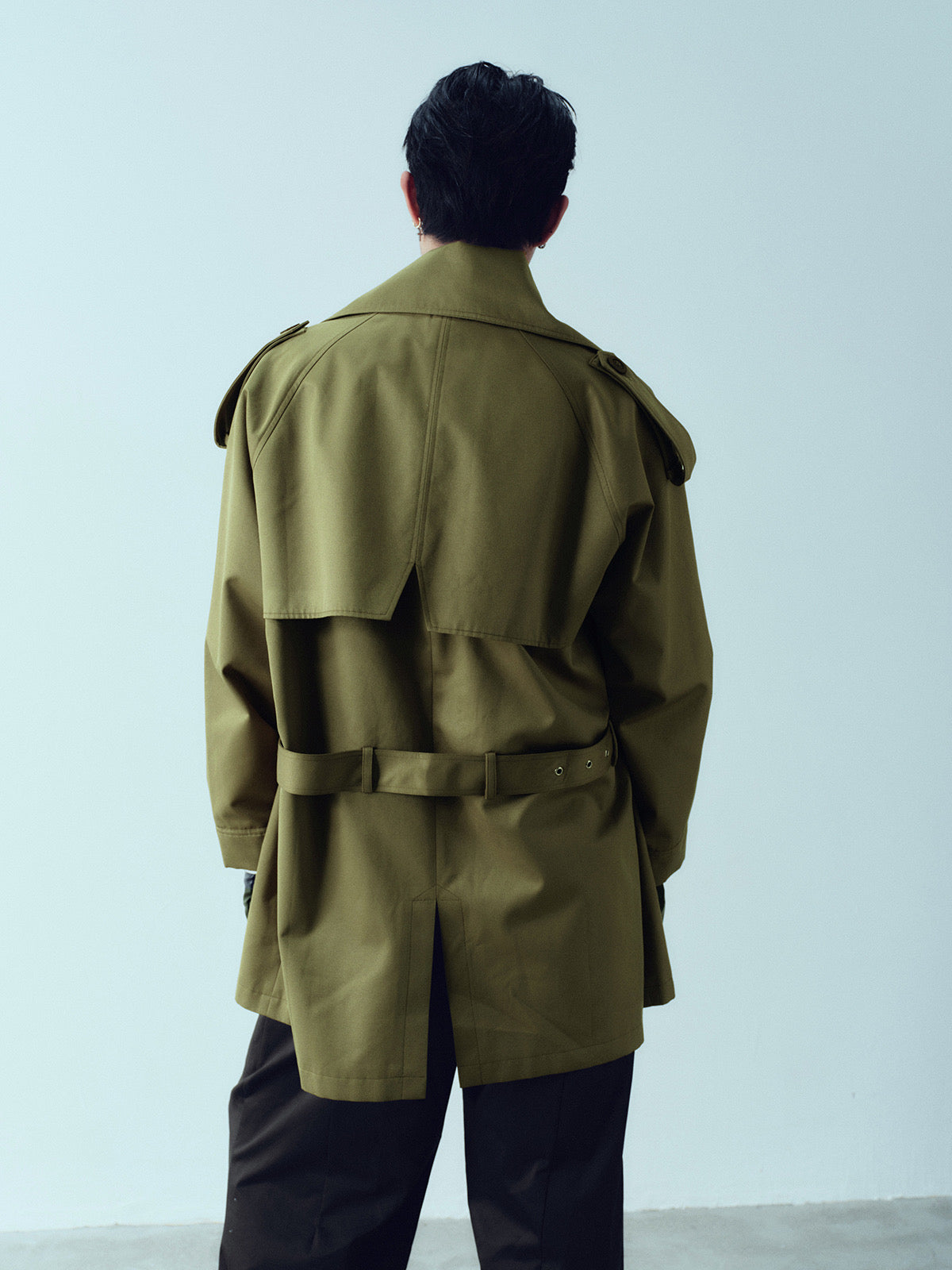 Big bow tie silhouette windbreaker jacket