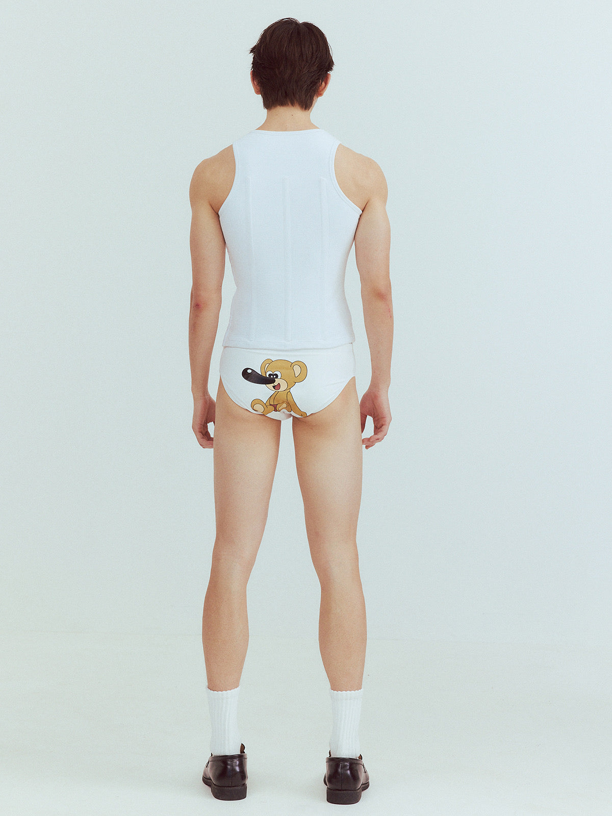 Pinocchio Bear White Swimming Trunks