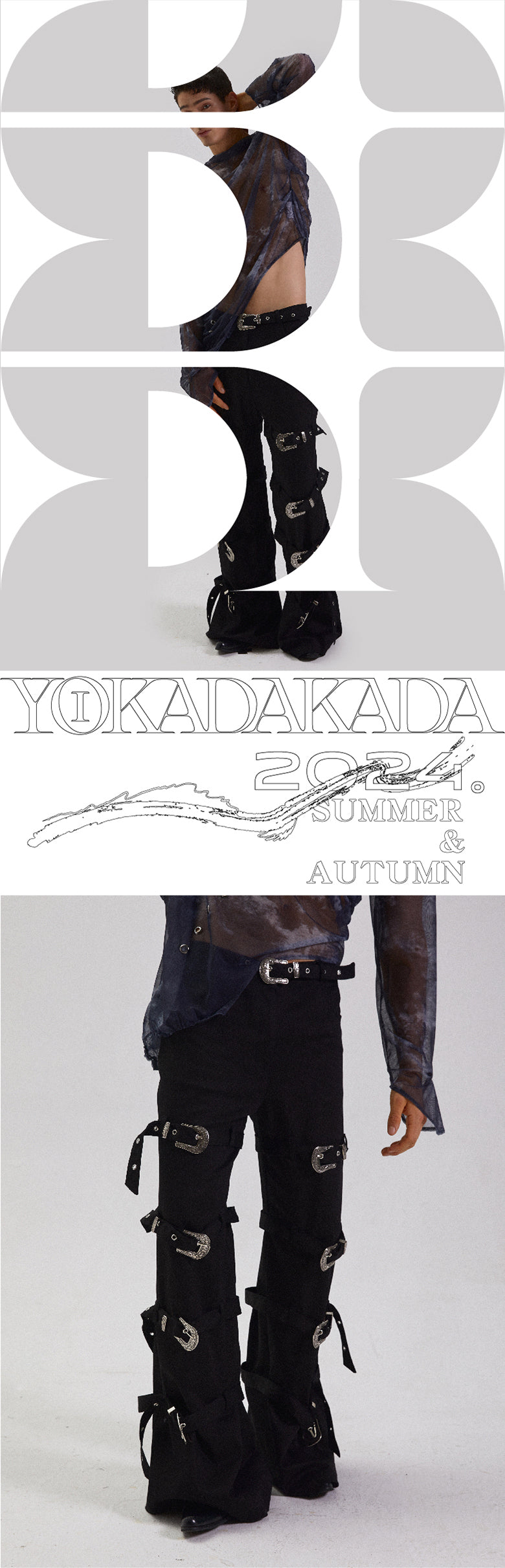 Strap retro carved iron buckle pants