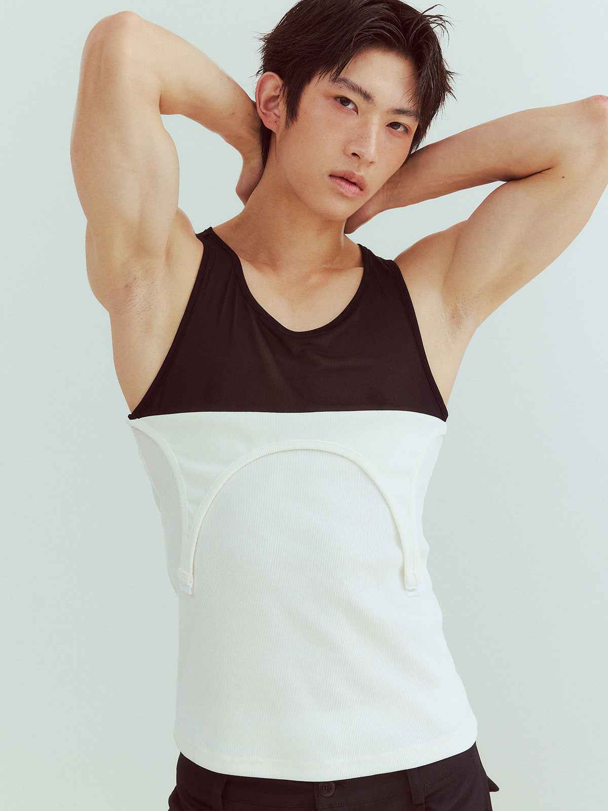Strap double-layer double-color vest