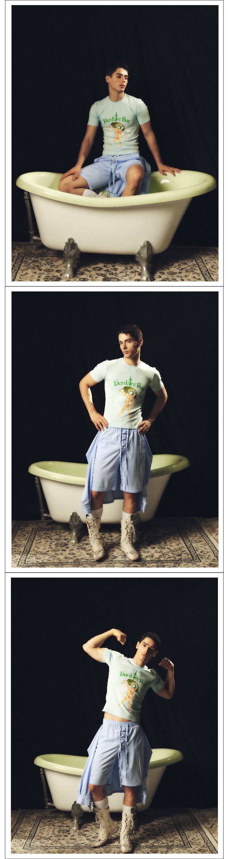 Hard Core Baby Blue Elf Tight T-shirt