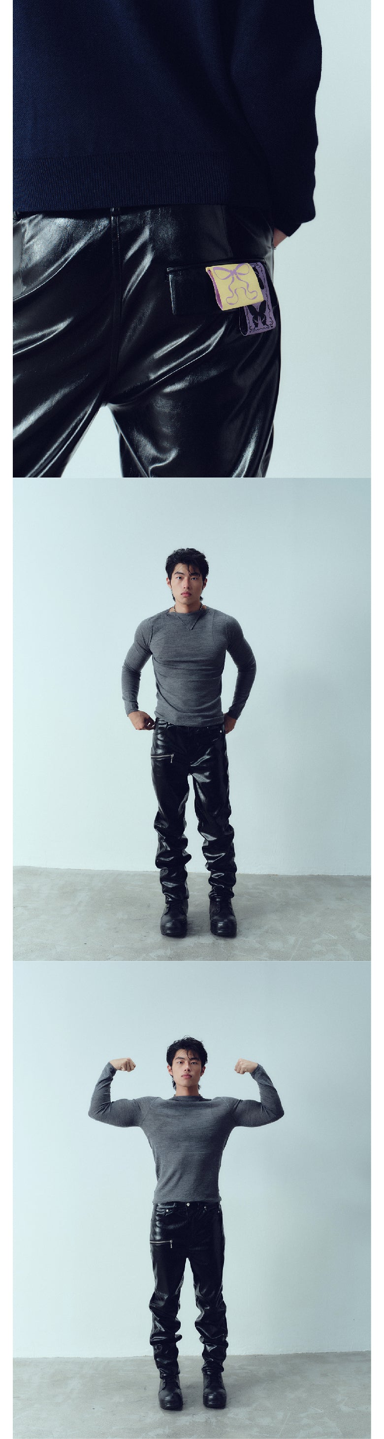 Tagme Artificial Leather Pants