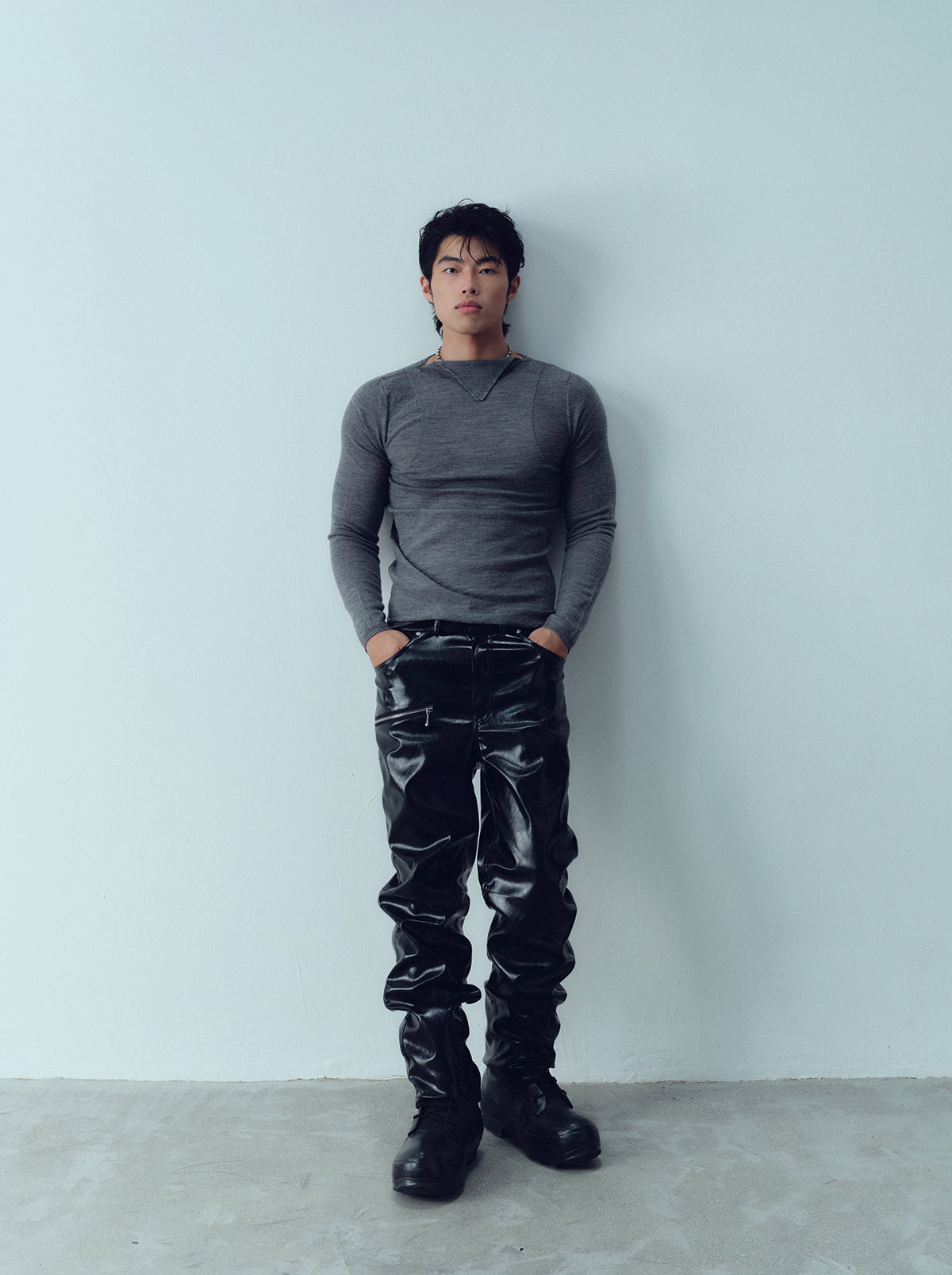 Tagme Artificial Leather Pants