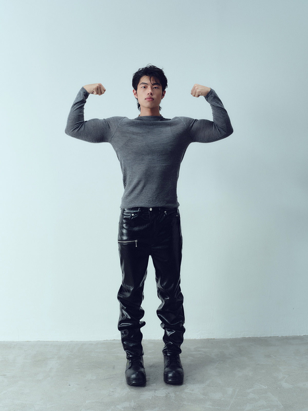 Tagme Artificial Leather Pants
