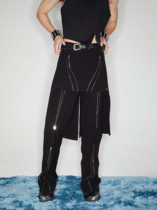 Ferrous zippered culottes