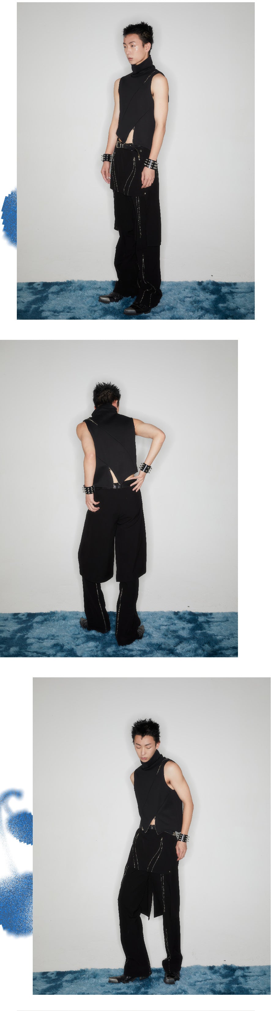 Ferrous zippered culottes