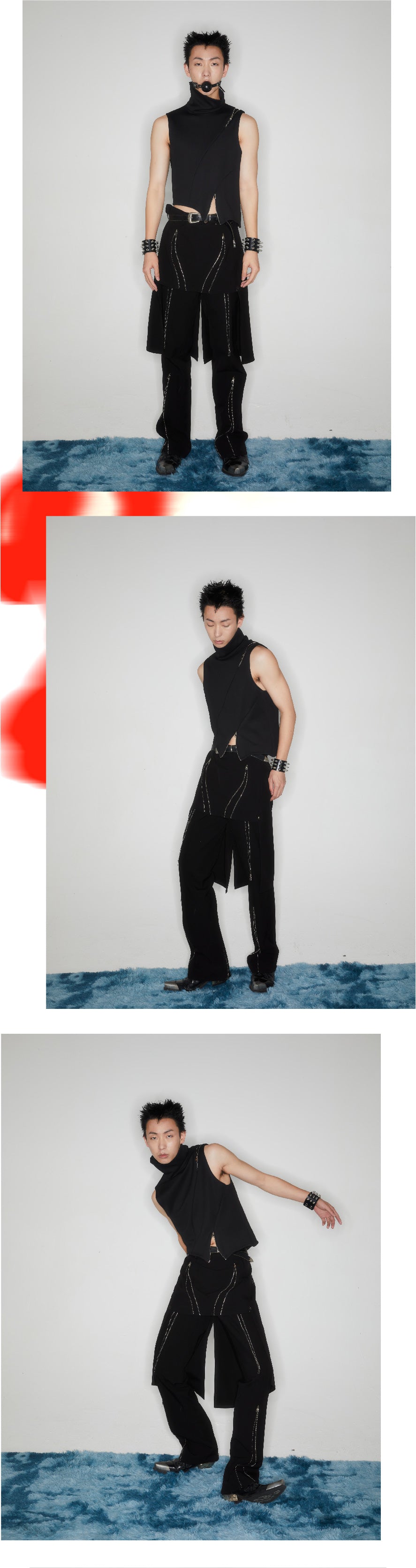 Sleeveless high neck top