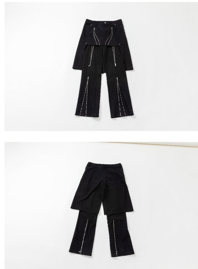 Ferrous zippered culottes