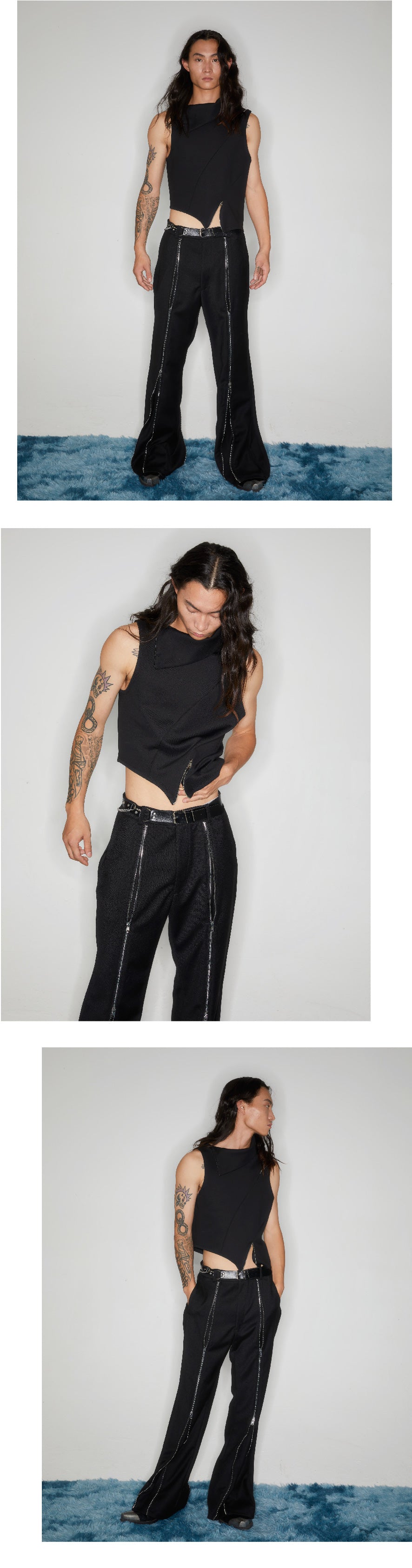 Sleeveless high neck top